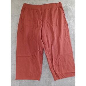 Nike XL Crop Pants Yoga Luxe Training Baggy Loose Fit Rust Orange New $90 Msrp
